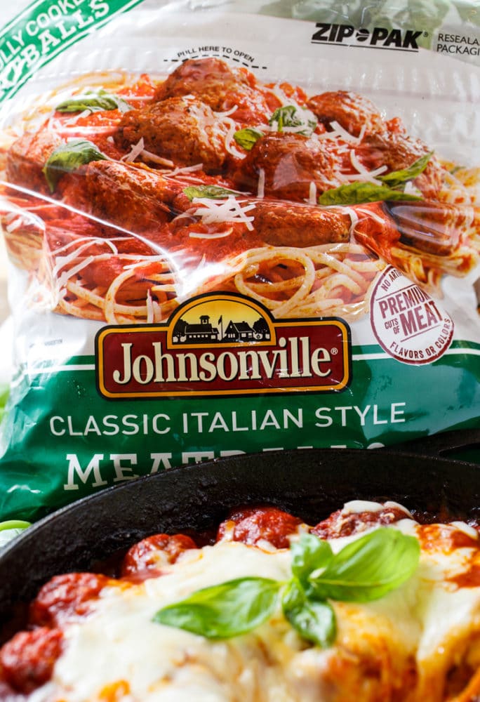 Cheesy Meatball Skillet with Johnsonville Meatballs