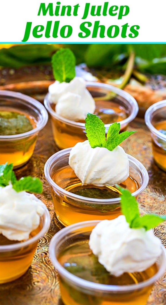 Mint Julep Jello Shots