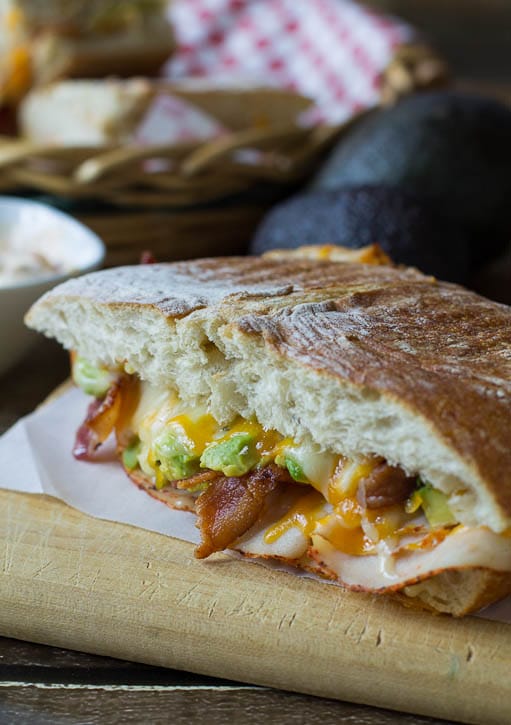 Chipotle Chicken Panini with avocado