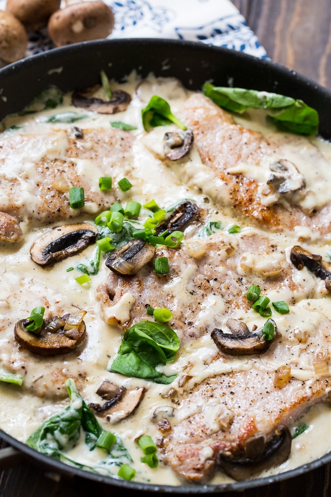 Creamy Parmesan Pork Chops with Garlic