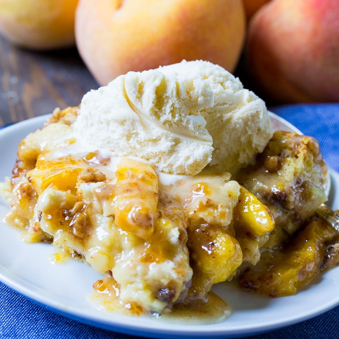 Cinnamon-Peach Bread Pudding