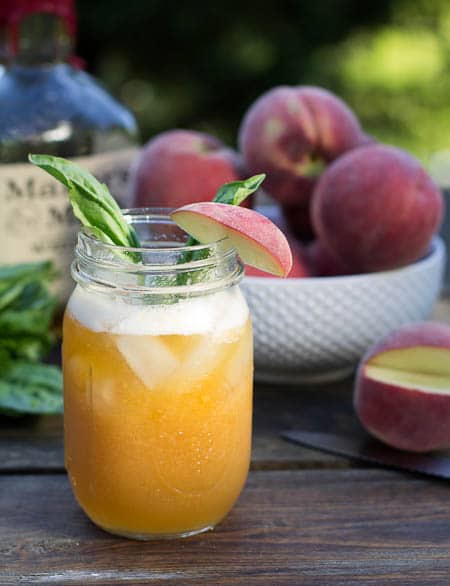 Peach-Basil Juleps
