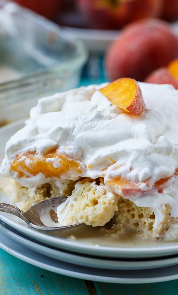 Peach Bourbon Tres Leches