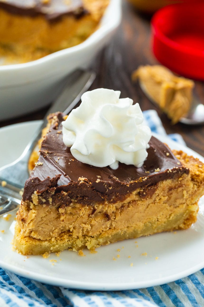 Chocolate Topped Peanut Butter Pie with Sugar Cookie Crust