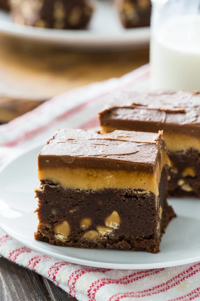 Double Frosted Peanut Butter Brownies