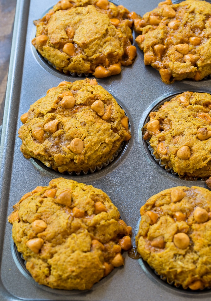 From scratch Pumpkin Butterscotch Muffins