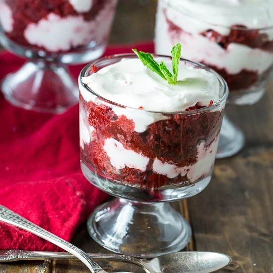 Individual Red Velvet Trifles