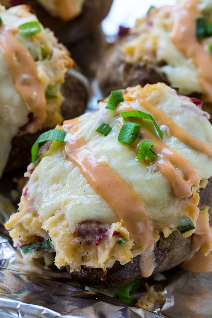 Double Stuffed Reuben Potatoes