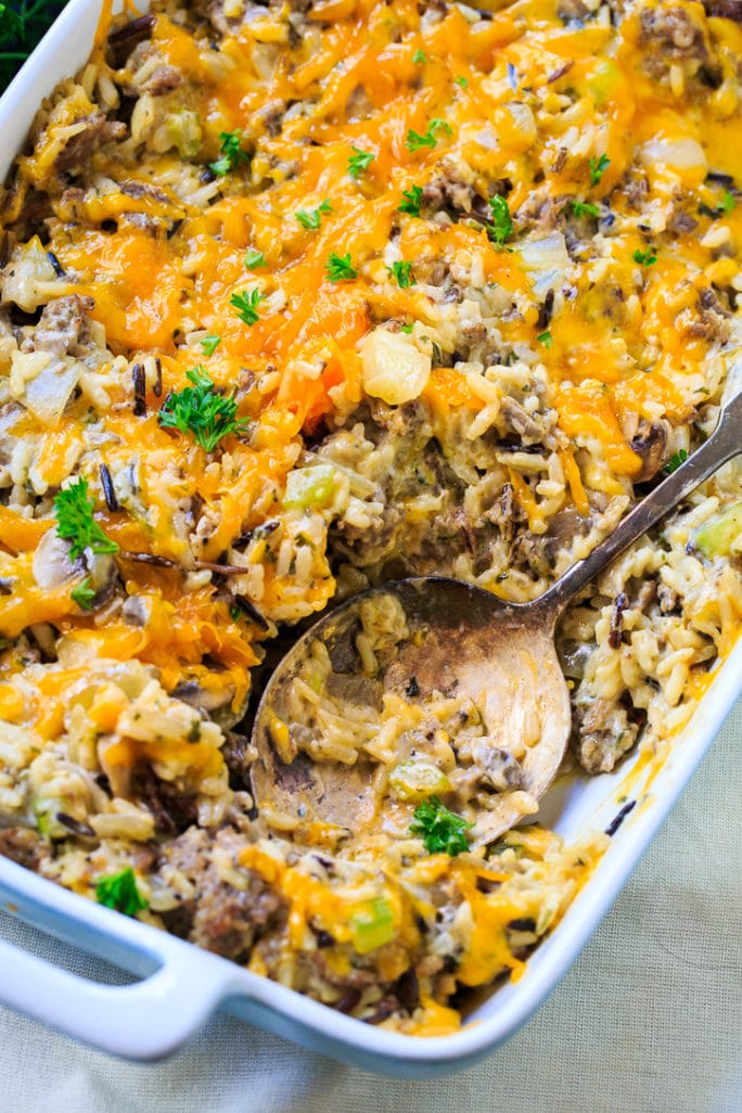 Sausage and Rice Dressing (Casserole)