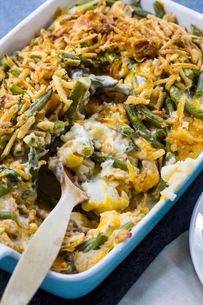 Mashed Potato Green Bean Casserole