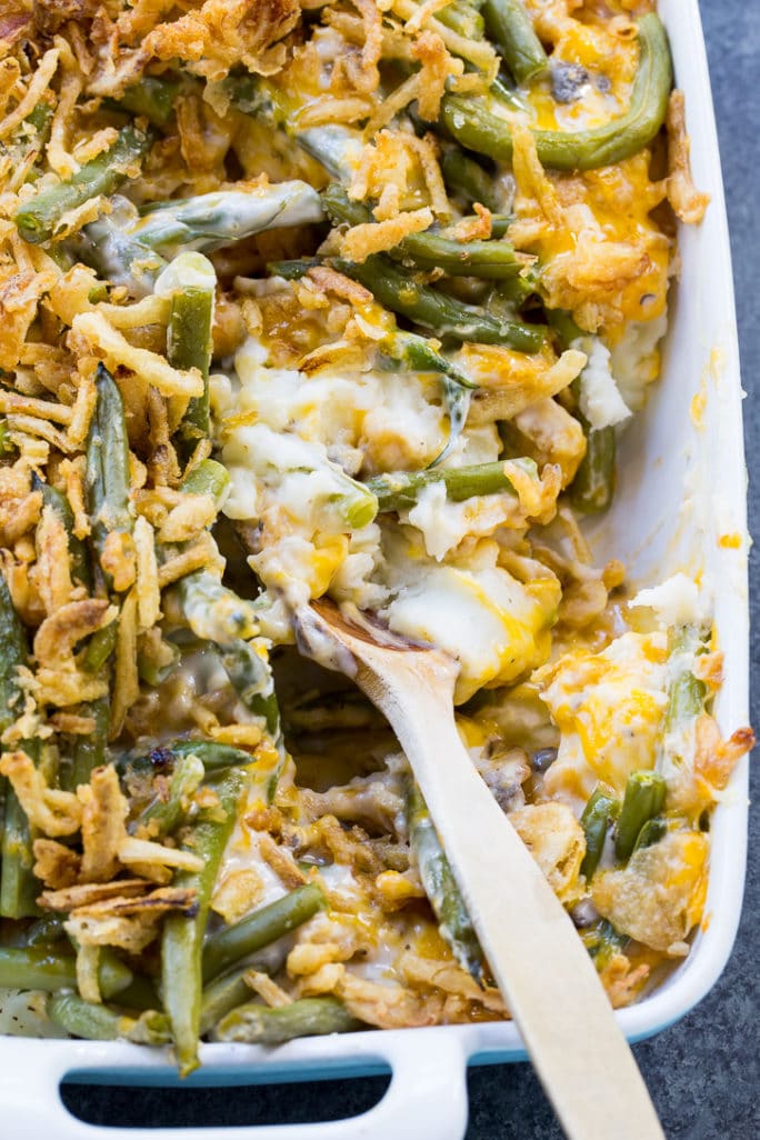 Mashed Potato Green Bean Casserole