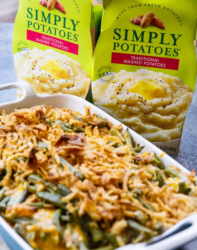 Mashed Potato Green Bean Casserole