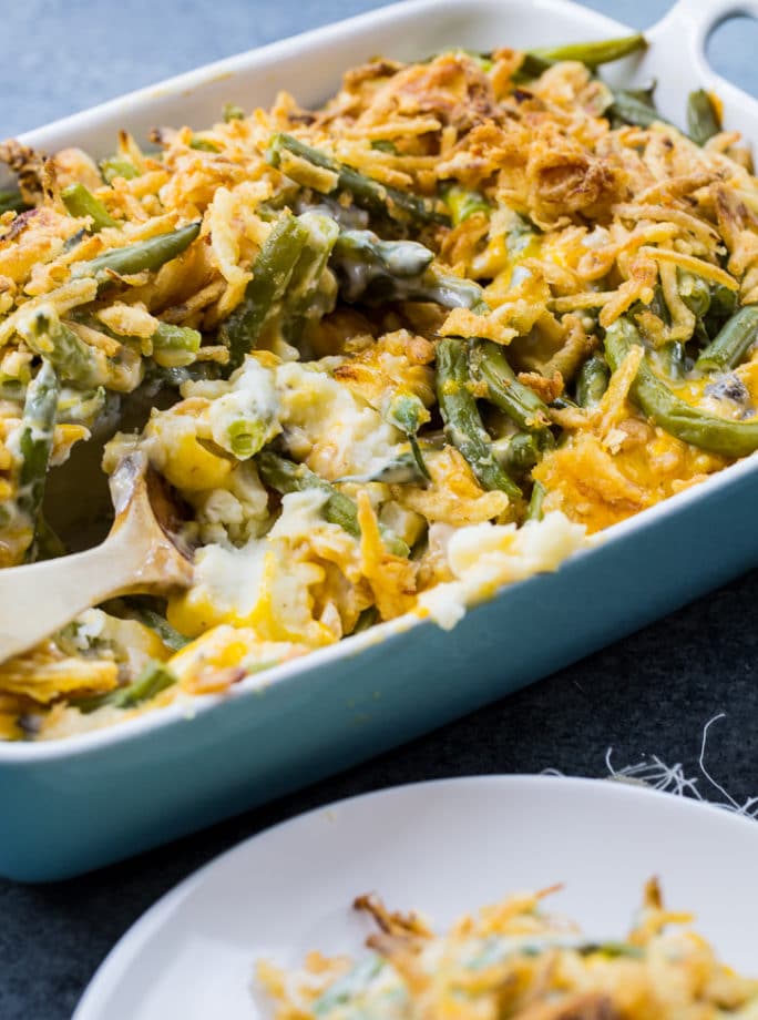 Mashed Potato Green Bean Casserole