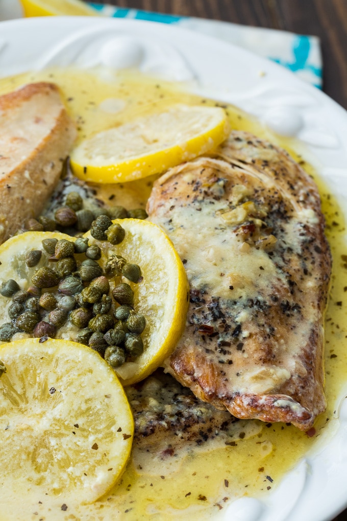 Crock Pot Lemon Chicken in a creamy sauce