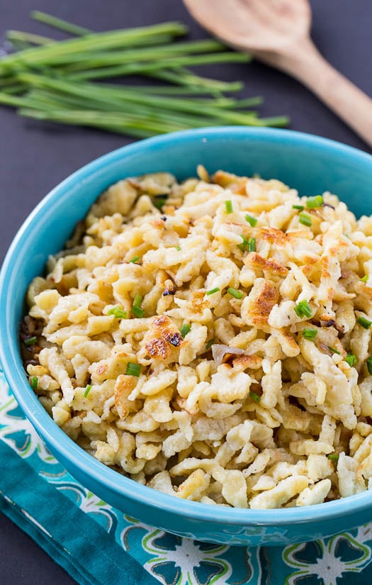 Homemade Spaetzle - an easy to amke comfort food that uses only a few basic ingredients.