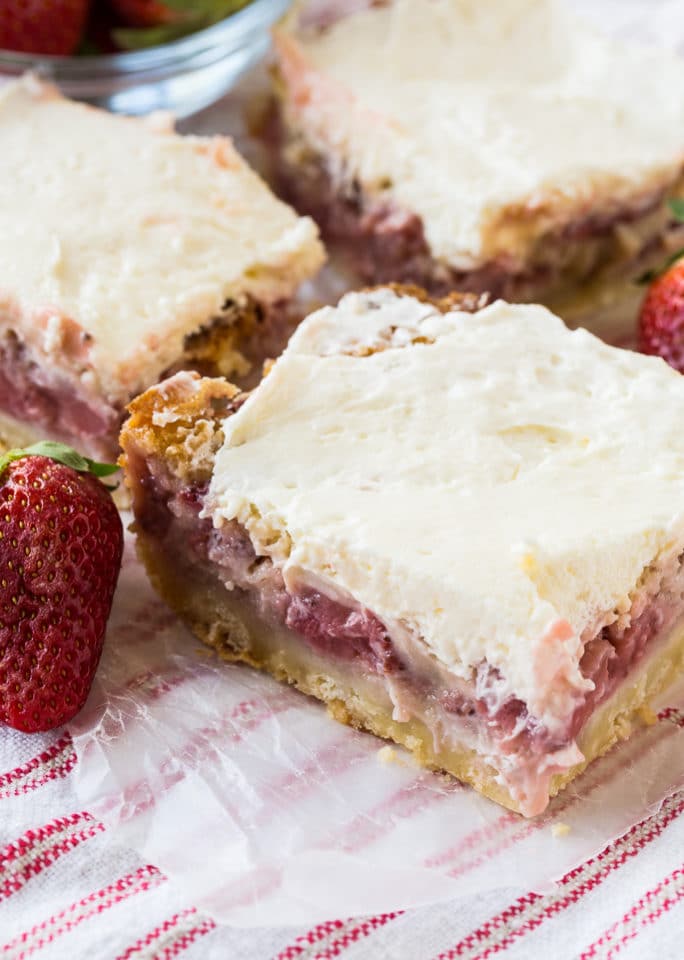 Strawberry Custard Bars