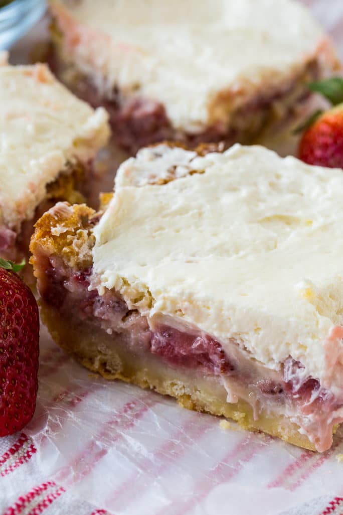 Strawberry Custard Bars