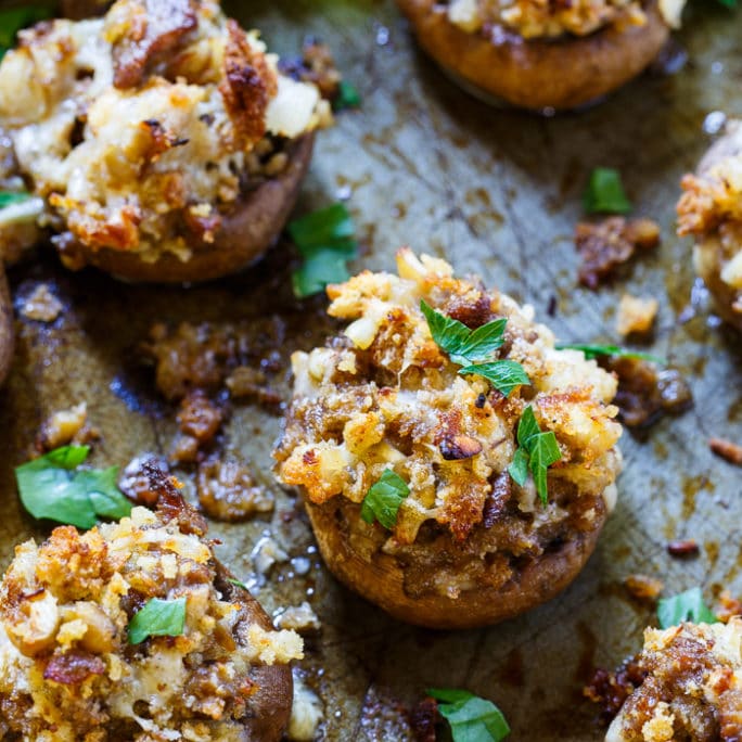 Sausage Stuffed Mushrooms