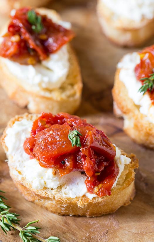 Tomato Jam Crostini with Whiped Feta