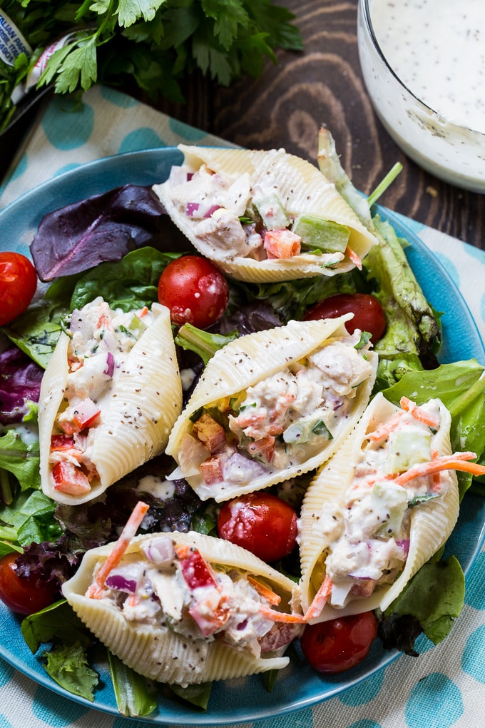 Tuna Salad Stuffed Jumbo Shells