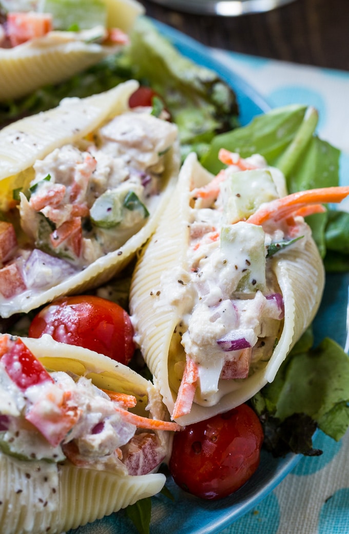 Tuna Salad Stuffed Jumbo Shells
