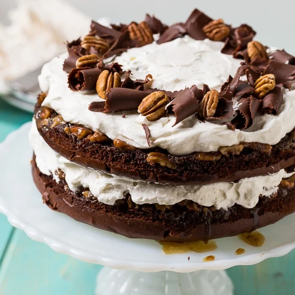 Chocolate Praline Layer Cake