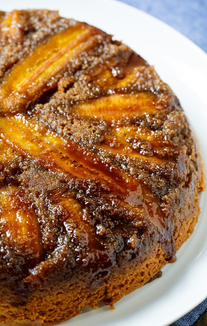 Peanut Butter Banana Upside Down Cake