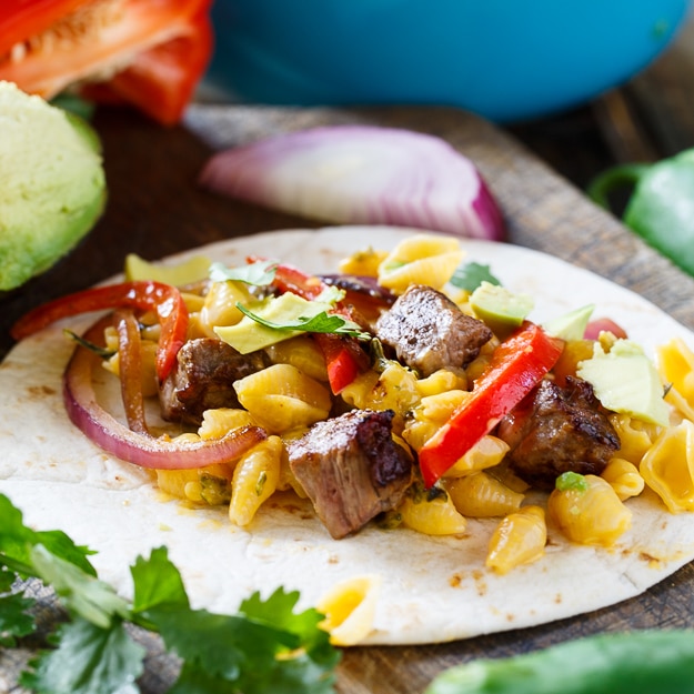 Mac and Cheese Fajitas