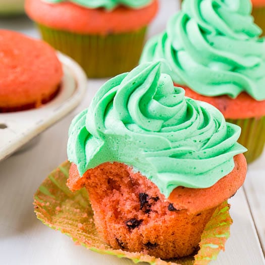 Watermelon Mojito Cupcakes