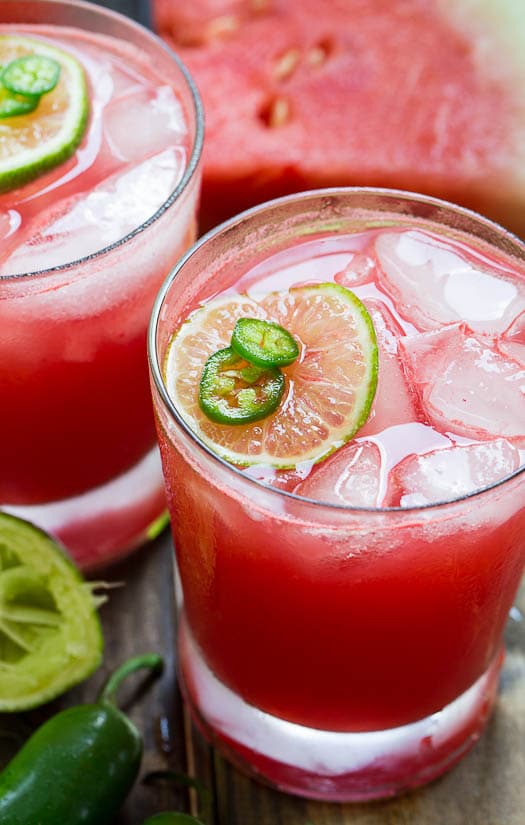 Jalapeno Watermelon Margaritas