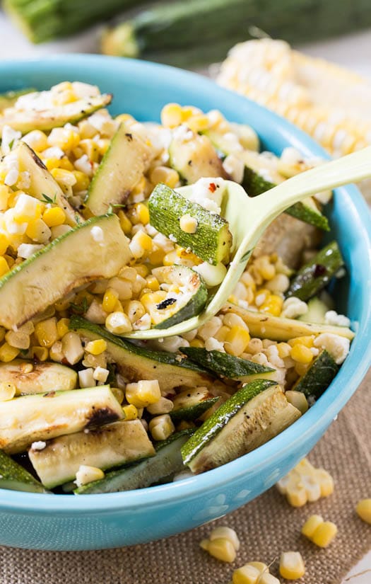Grilled Zucchini-Corn salad