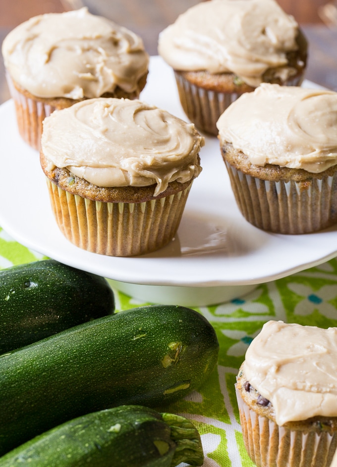 Zucchini Cupcakes with Caramel Frosting