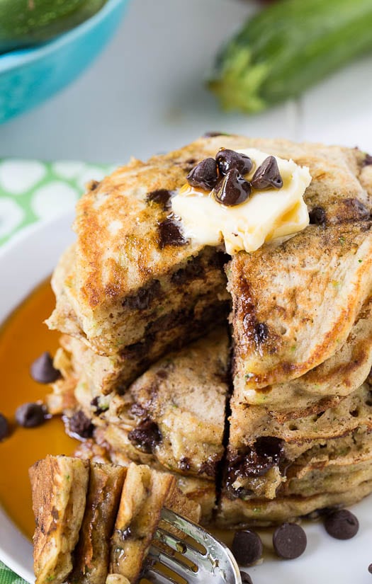 Chocolate Chip Zucchini Bread Pancakes
